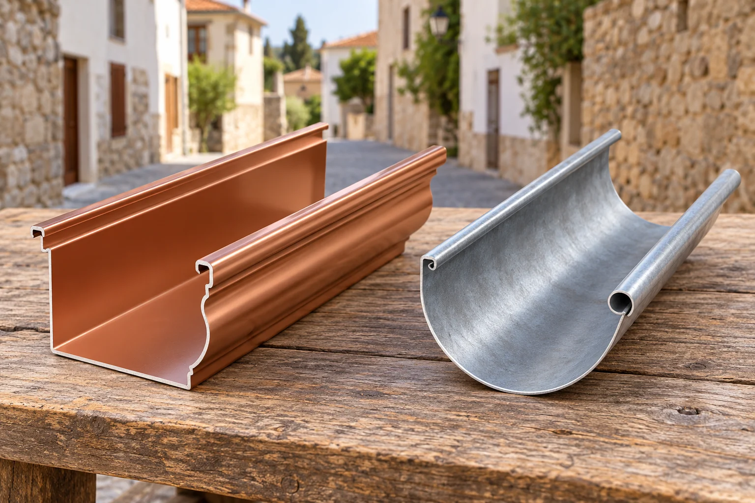 Materiales: aluminio, zinc y cobre